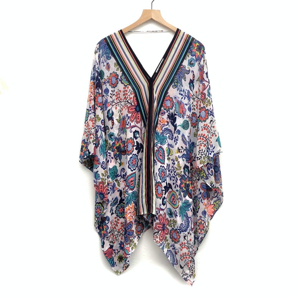 Milly Colorful Floral Beach Cover Up - Size S/M